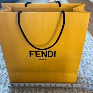 Fendi Yellow Tote with Black Accents